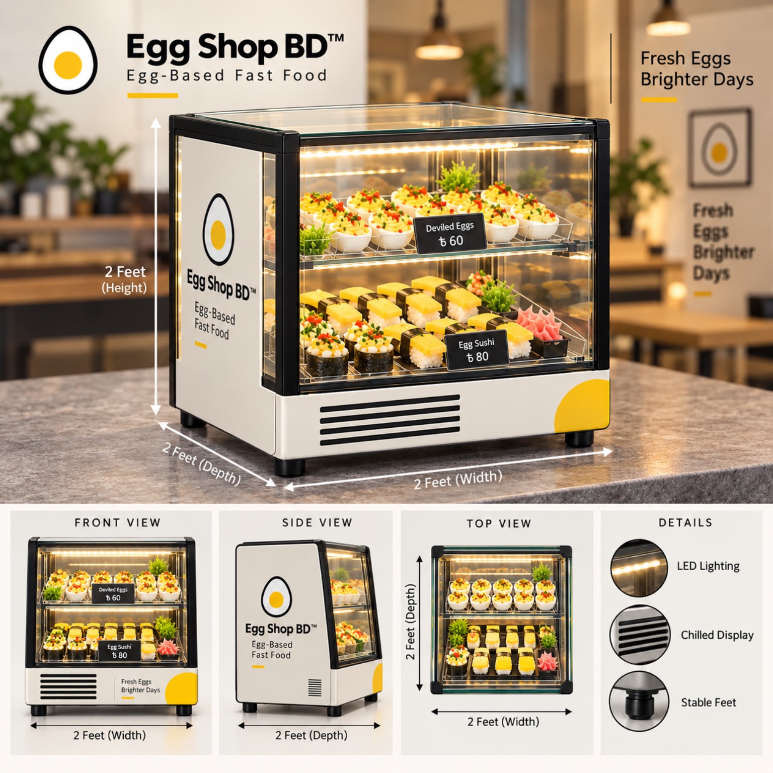 Compact counter display