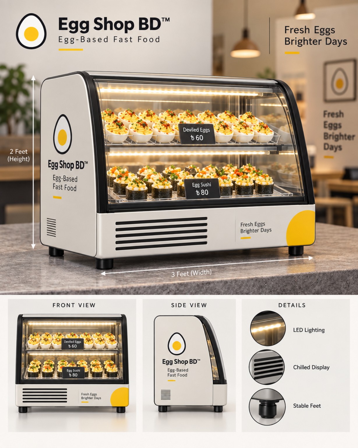 Egg Shop BD wide chilled display